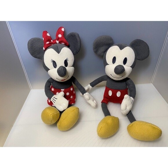 Disney Sweetheart Mickey & Minnie Mouse Collectible Sock Stuffed Animal Plush - Picture 2 of 15